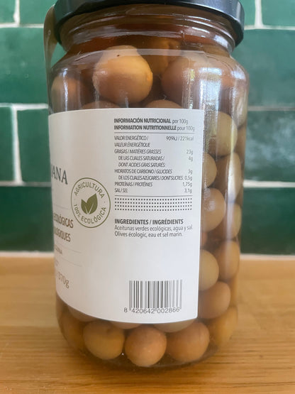 informations nutritionnelles olives vertes bio