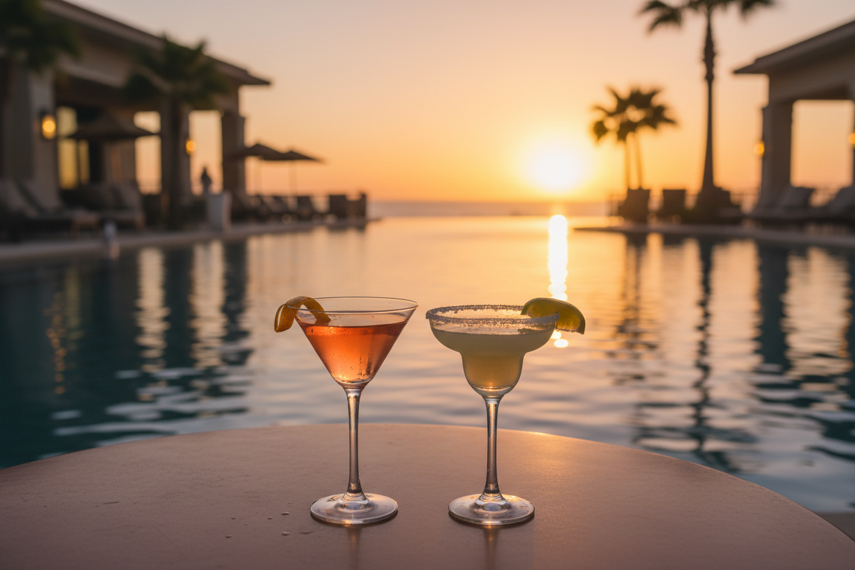 apéro au sunset marga et cosmo tout pret en bouteille, plus qu'à déguster