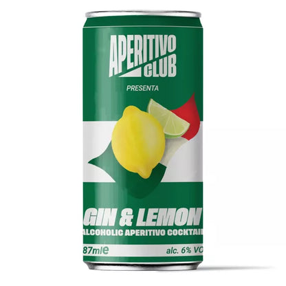 canette de gin citron sur fond blanc