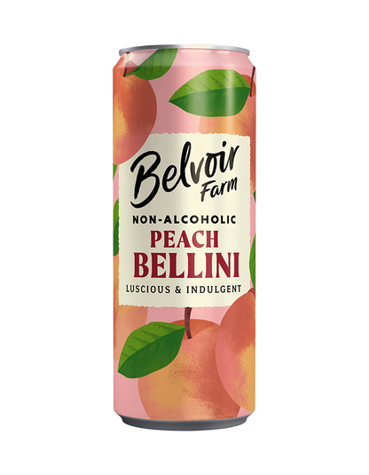 Pêche Bellini sans alcool en canette
