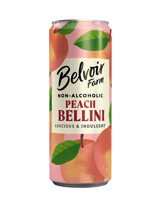Pêche Bellini sans alcool en canette