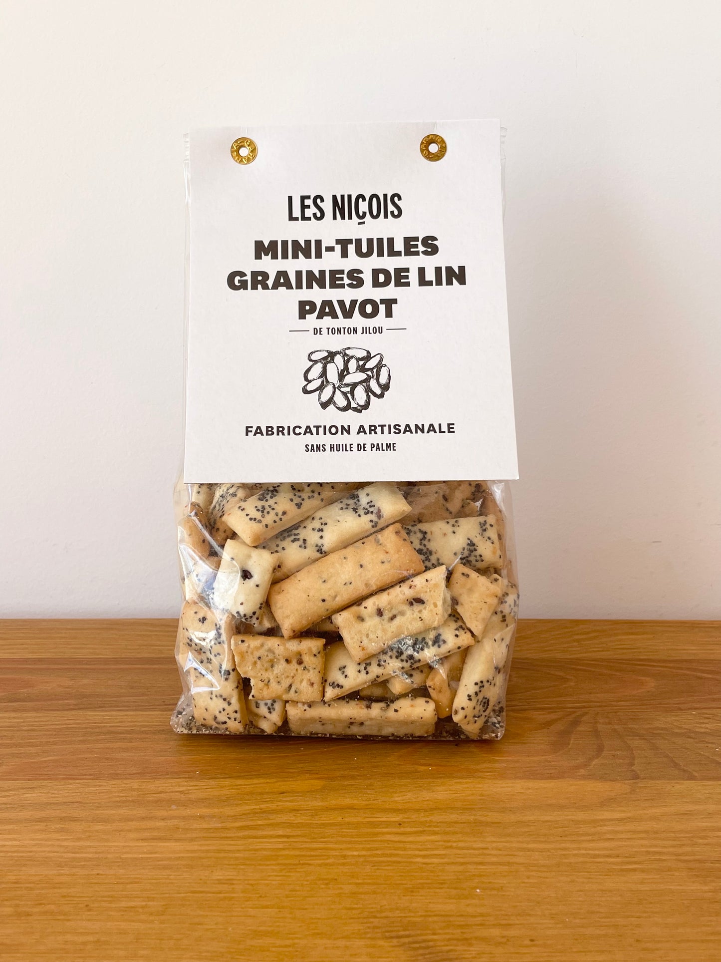 Mini Tuiles graines de lin pavot